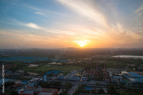 Beautiful Sunrise at Pattaya City