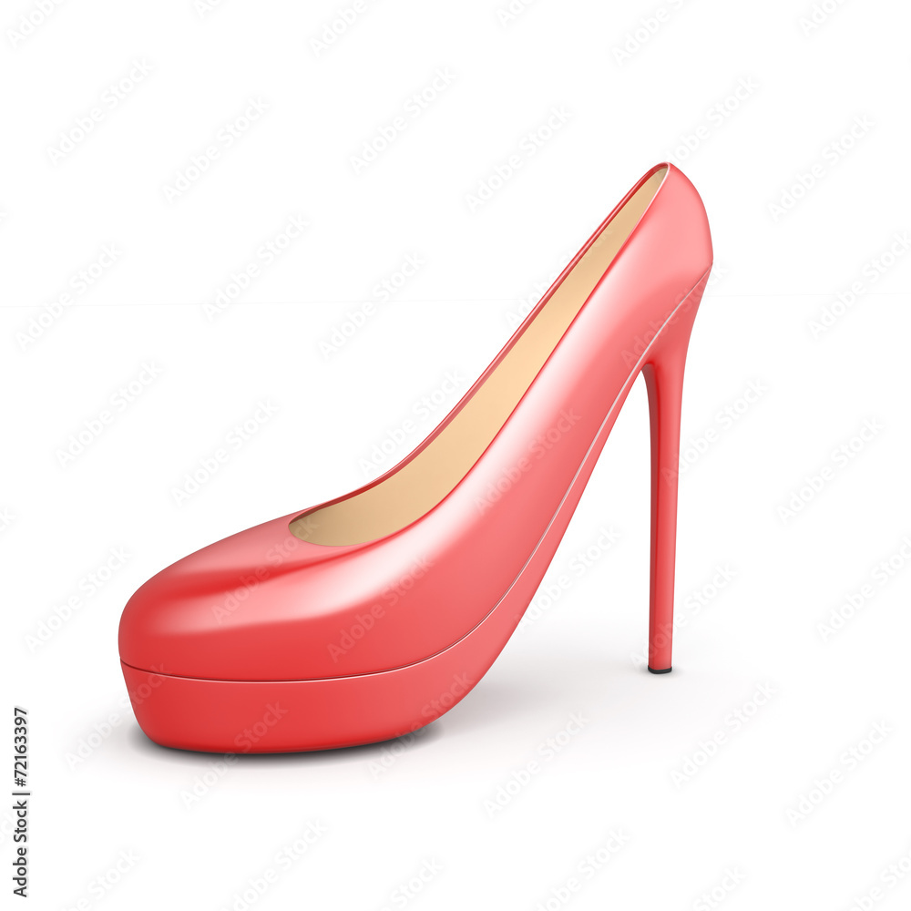 Close up of a red high heels Close up of a red high heels
