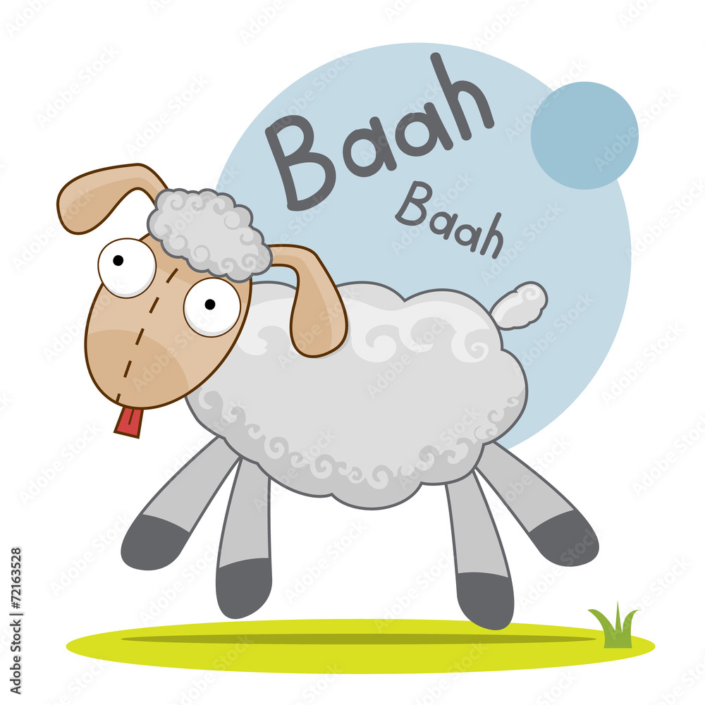 Illustration of cute crazy sheep Illustration of cute crazy sheep