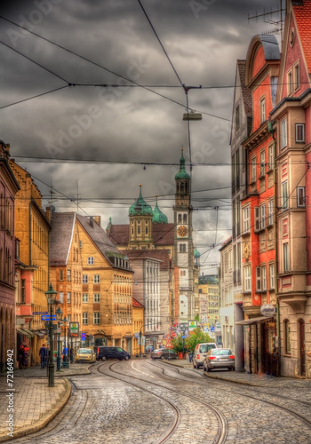 A street in Augsburg city center, Germany photo