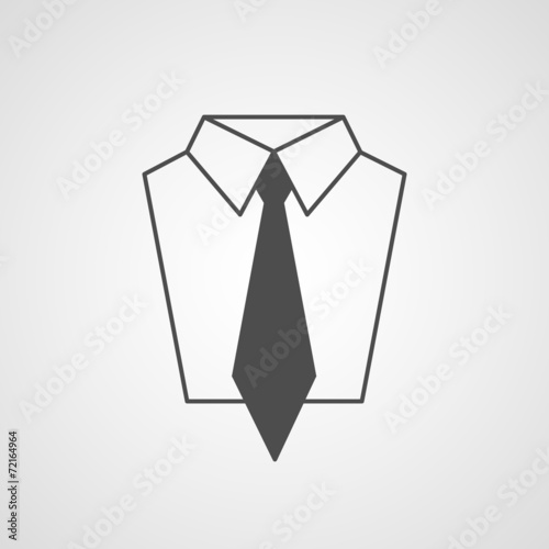 Vector tie and shirt design icon. Business flat symbol concept.