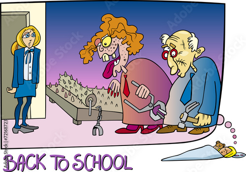 back to school cartoon illustration