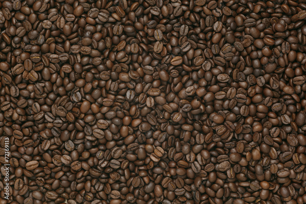 Caffe edition, coffee beans on old paper