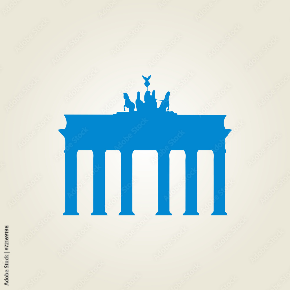 Naklejka premium Kleines Brandenburger Tor Berlin | Blau - II / IV