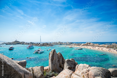 Cala Acciarino the most beautiful beach on Lavezzi Island,Corse