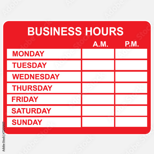 Business, Hours