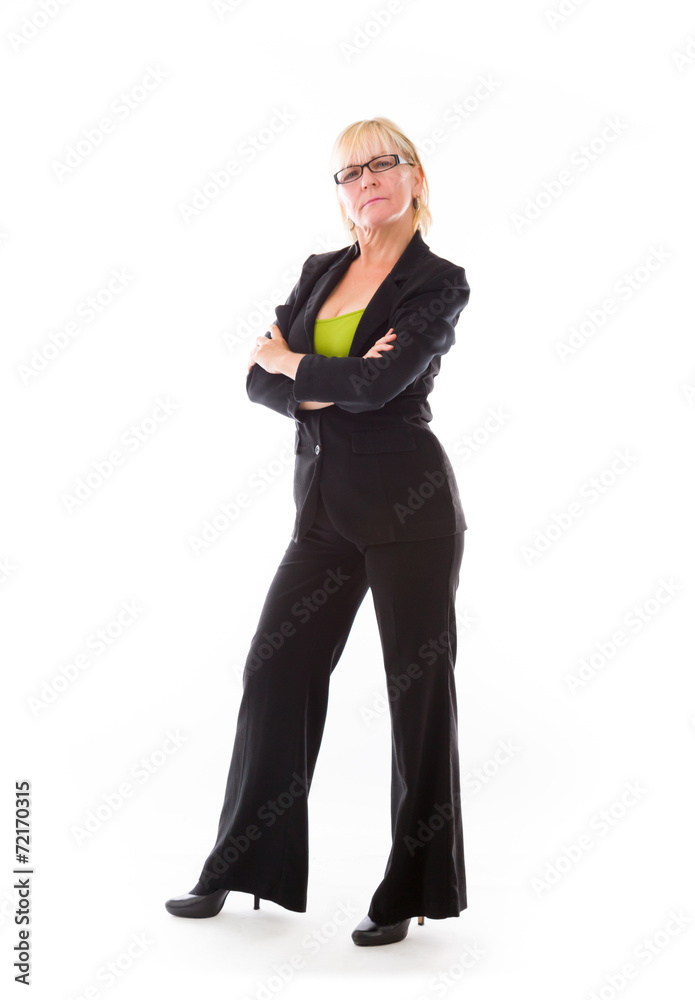 model isolated on plain background happy smiling arms crossed model isolated on plain background happy smiling arms crossed