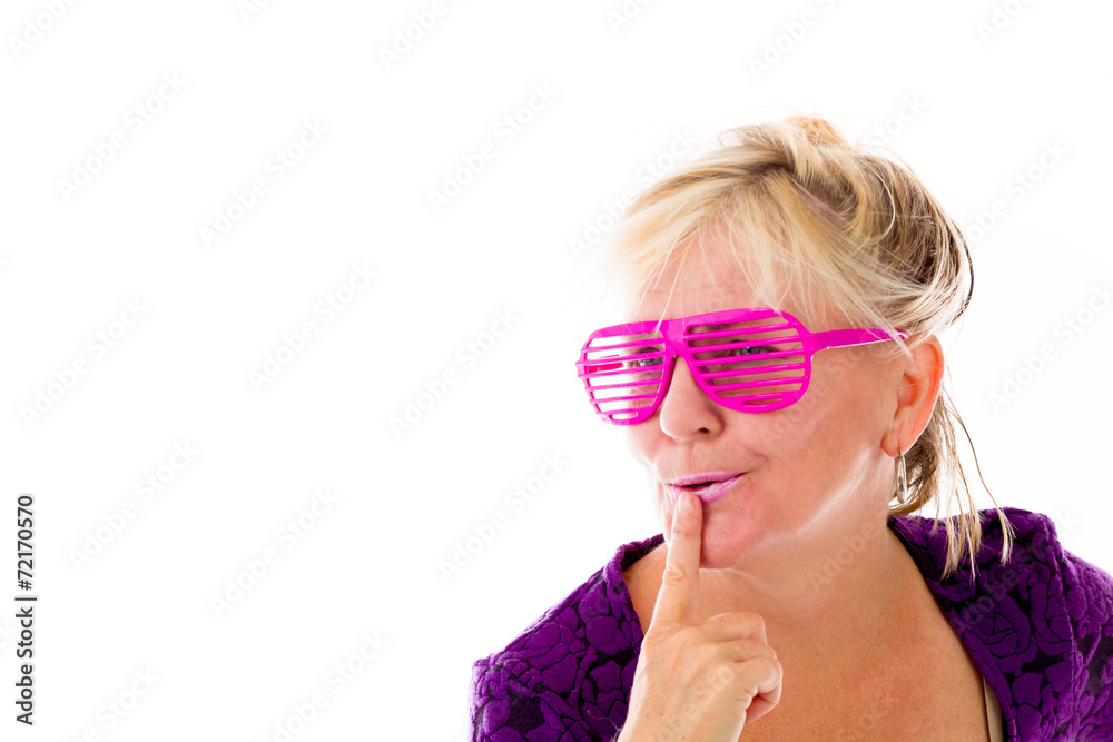 model isolated with finger on lips secret model isolated with finger on lips secret