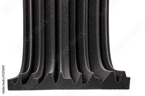 cross section of  noise isolating protective and shock absorber