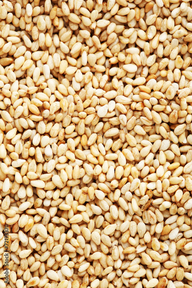 White sesame seeds background White sesame seeds background