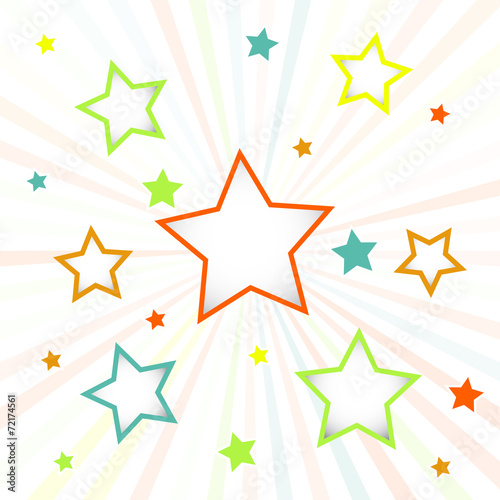 Abstract colorful background with stars