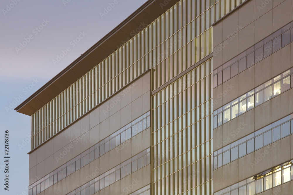 Exterior of Office building after working hours at night Exterior of Office building after working hours at night