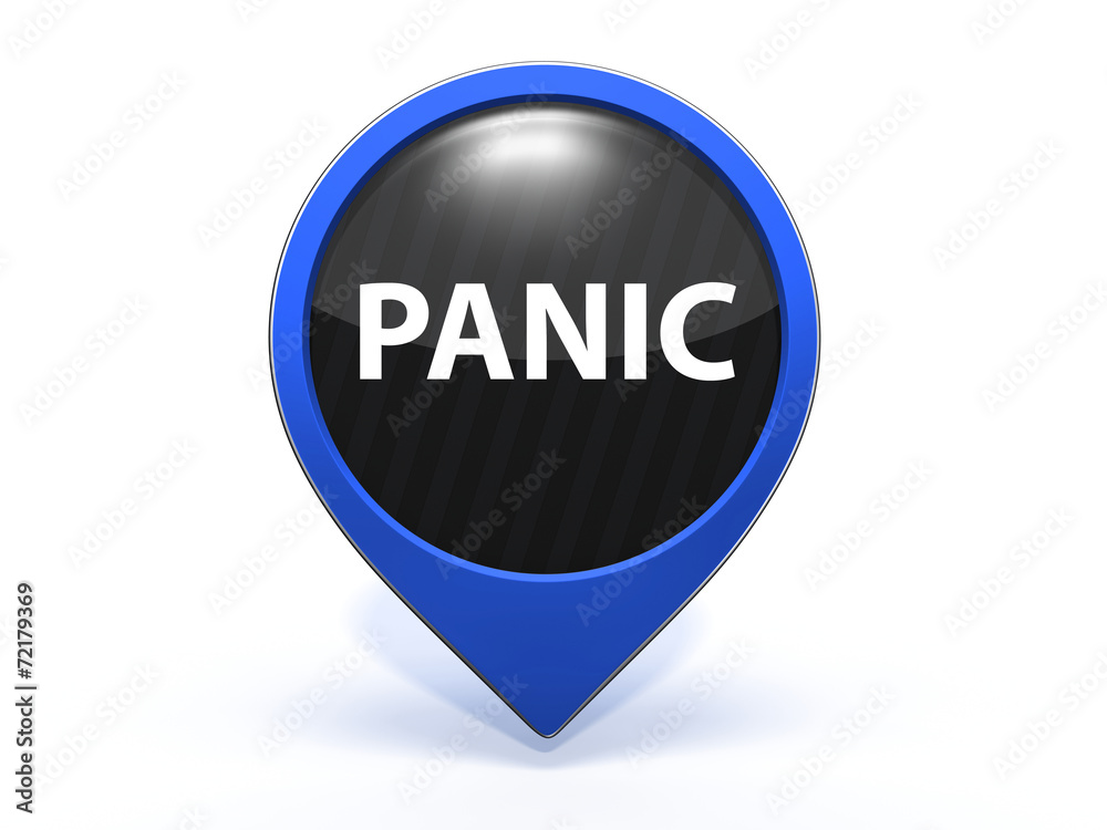 panic pointer icon on white background panic pointer icon on white background
