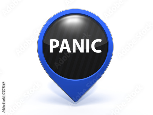 panic pointer icon on white background