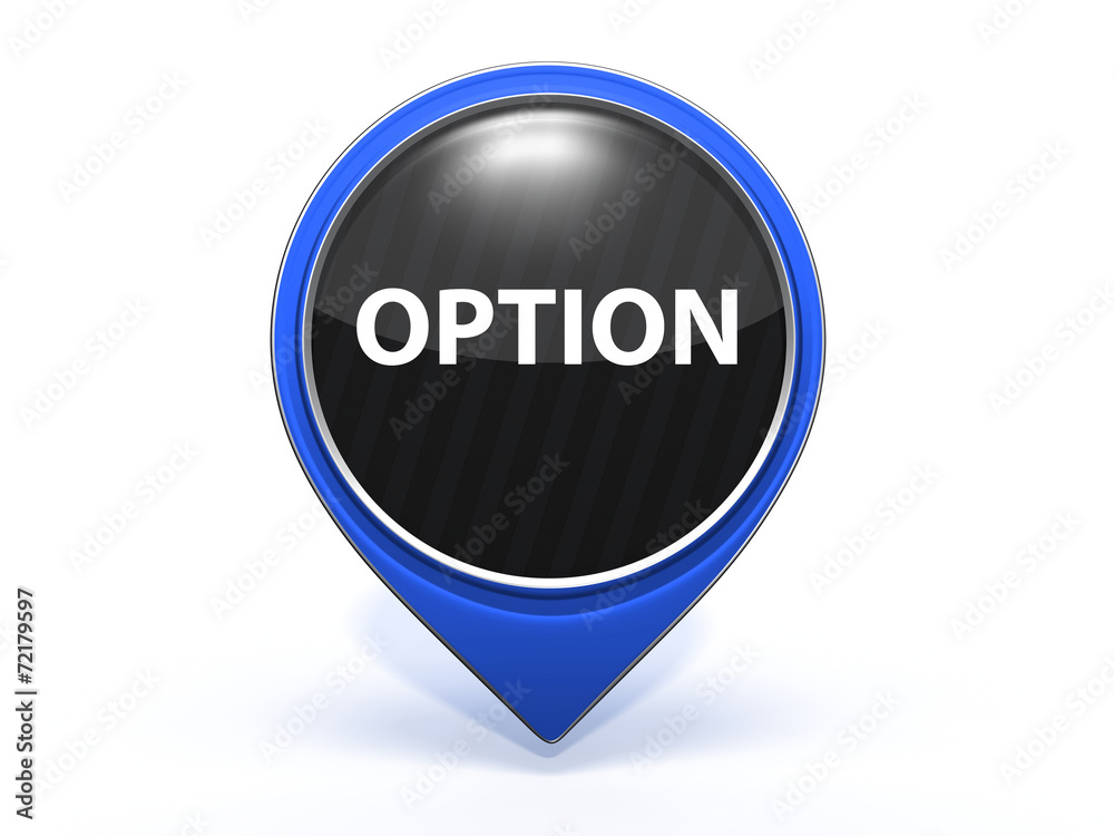 option pointer icon on white background