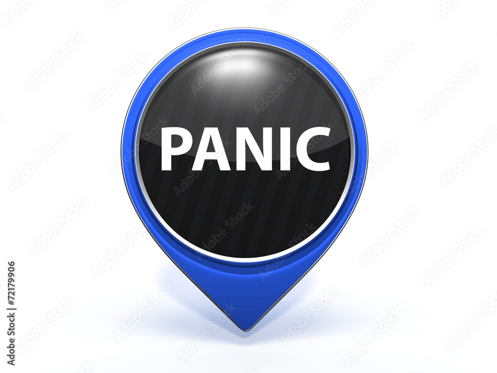 panic pointer icon on white background panic pointer icon on white background