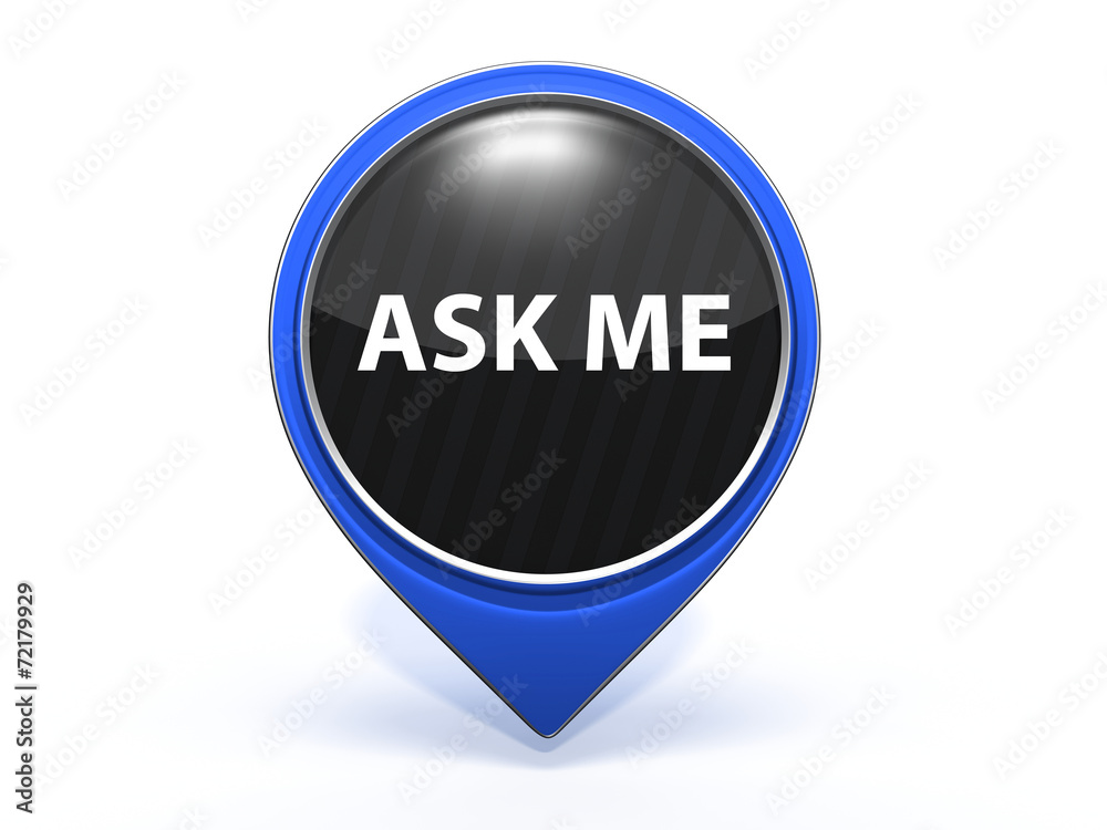 ask me pointer icon on white background ask me pointer icon on white background