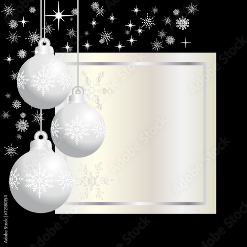 three  silver  christmas balls