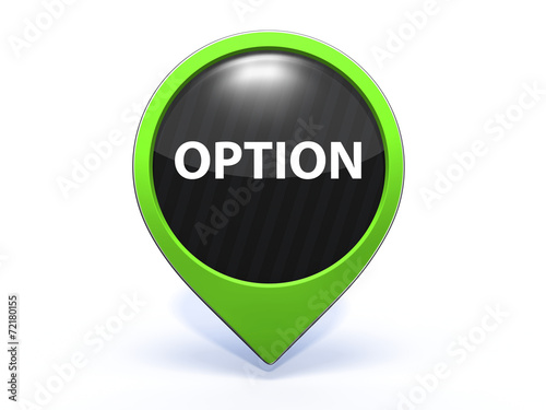 option pointer icon on white background