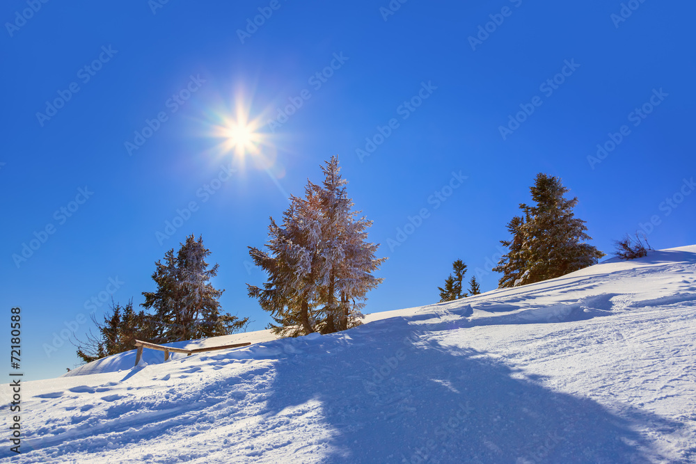 Obraz premium Mountains ski resort St. Gilgen Austria