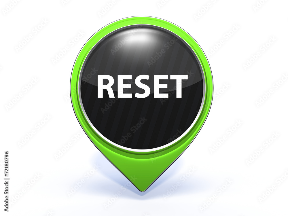 reset pointer icon on white background
