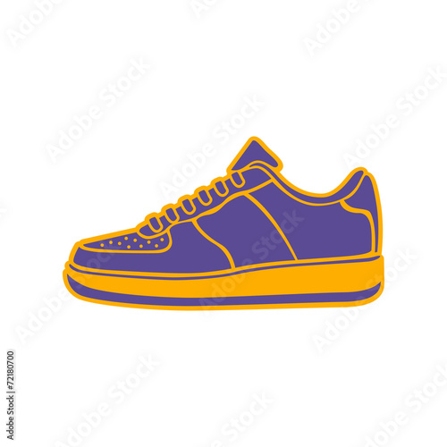 Speeding running shoe icons color variations vector logo
