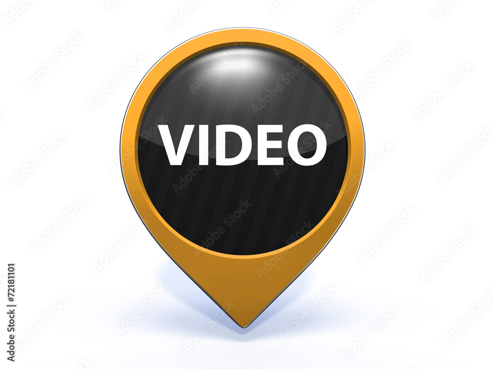 video pointer icon on white background video pointer icon on white background
