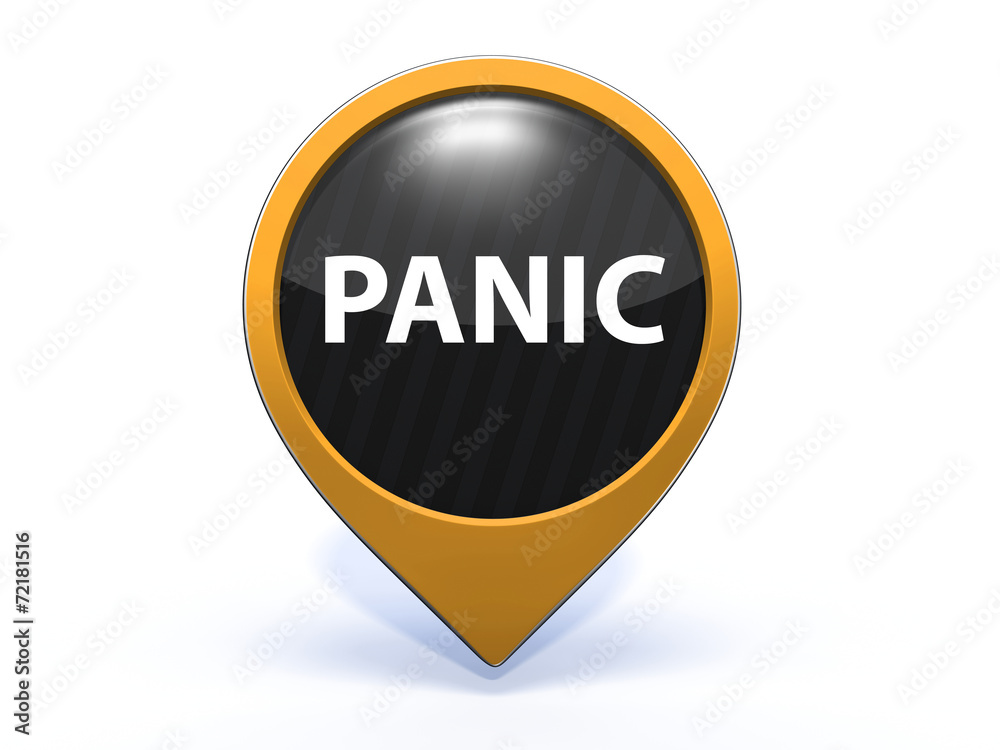 panic pointer icon on white background panic pointer icon on white background