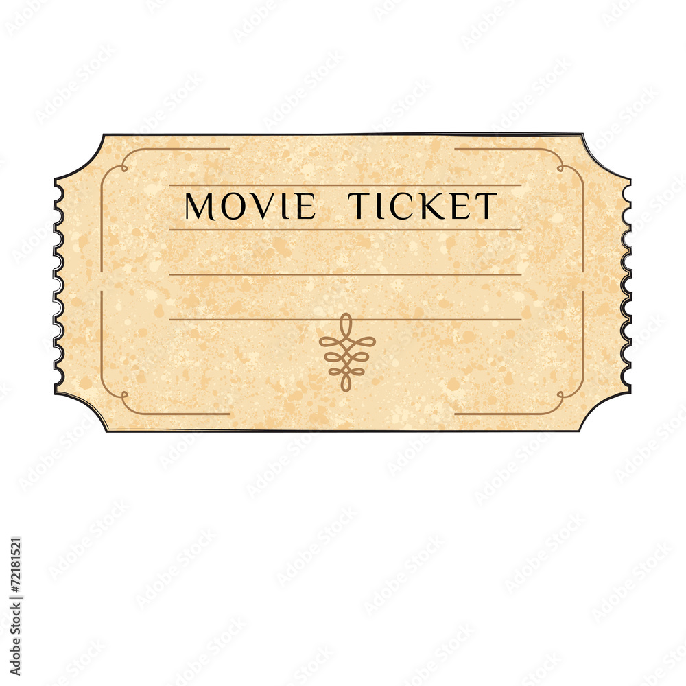 Retro cinema ticket