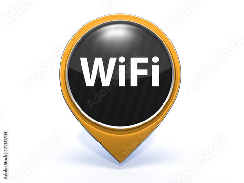 wifi pointer icon on white background