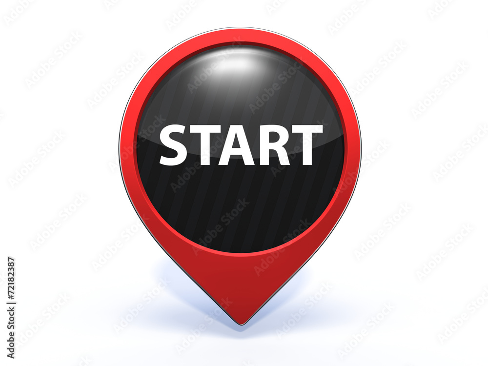 start pointer icon on white background start pointer icon on white background