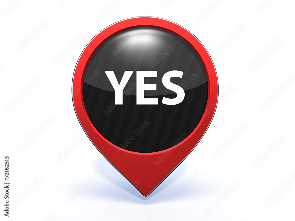 yes pointer icon on white background yes pointer icon on white background