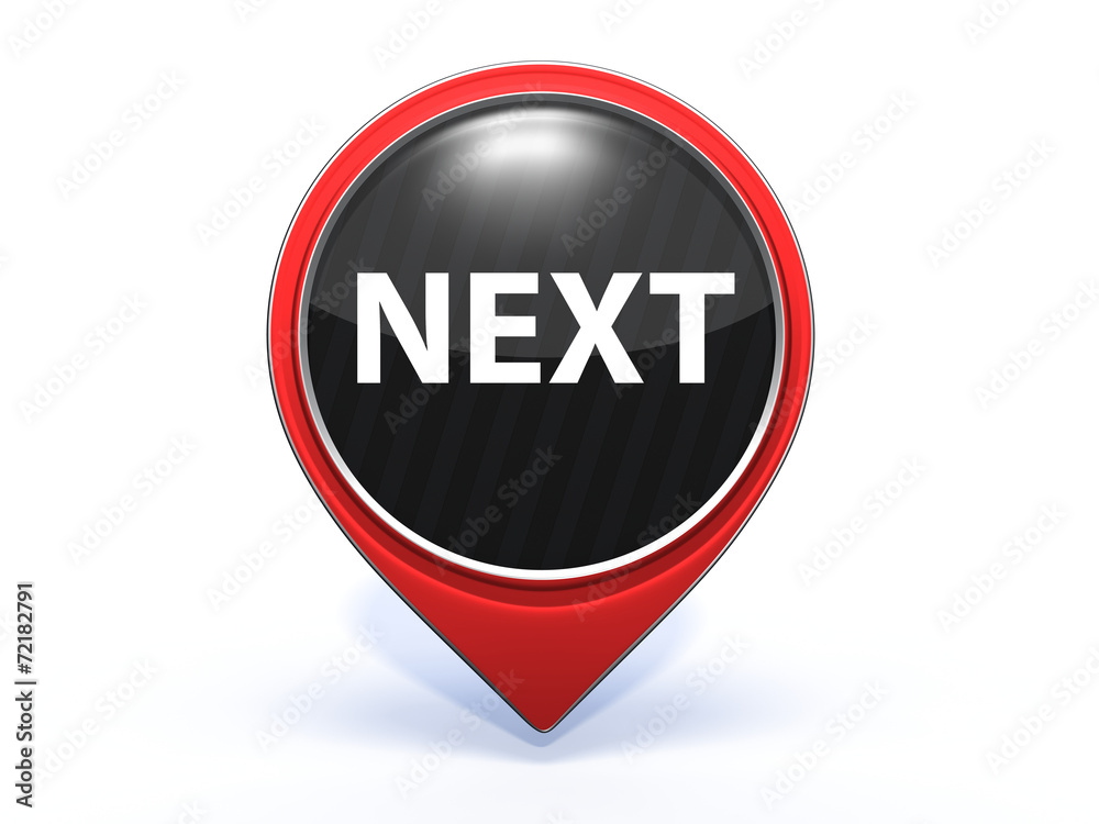 next pointer icon on white background