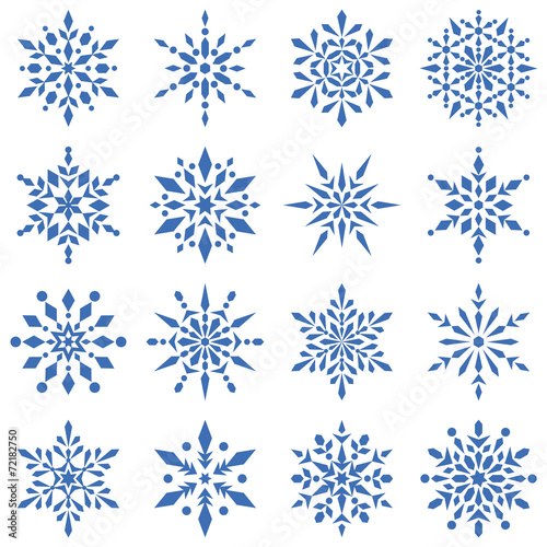 Set of snowflakes
