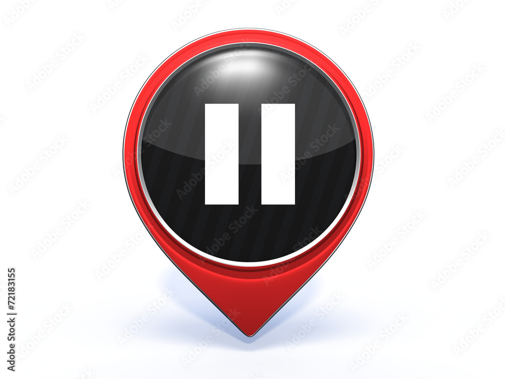 pause pointer icon on white background pause pointer icon on white background
