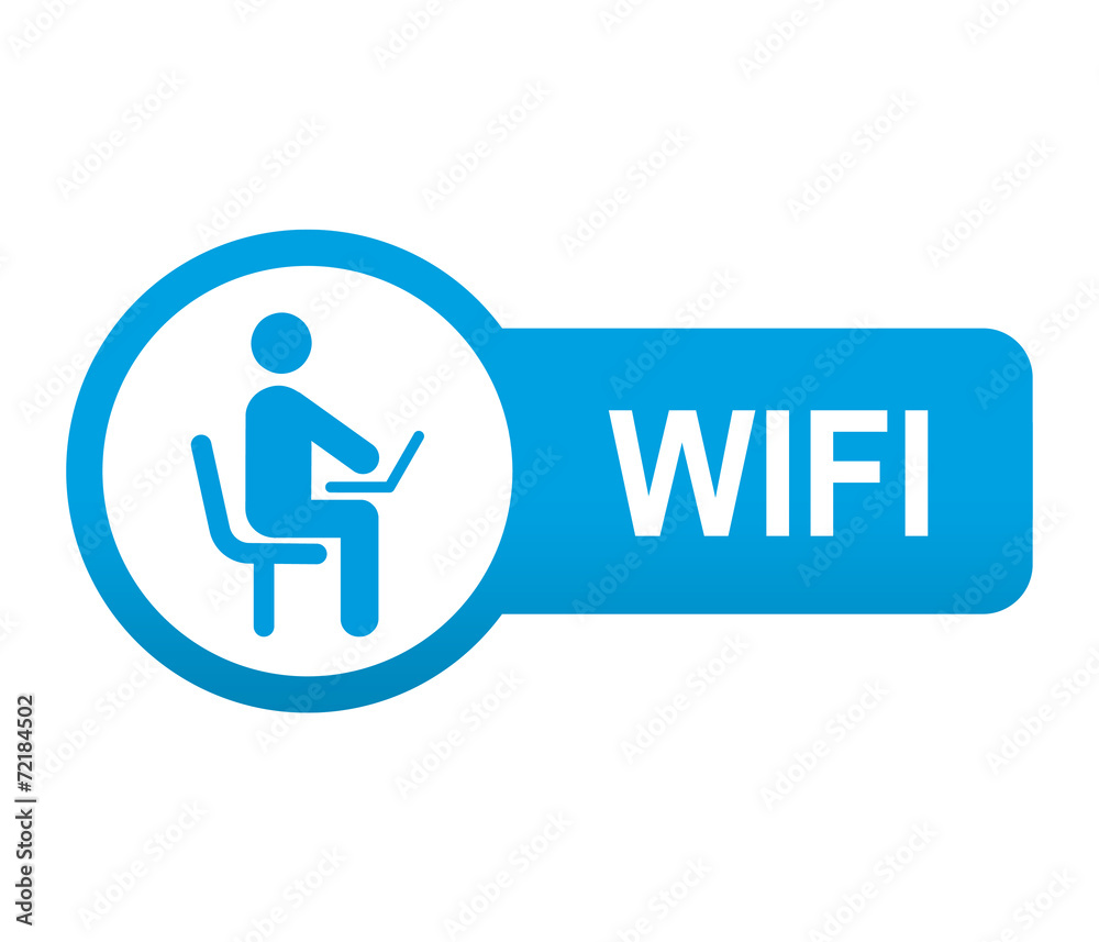 Etiqueta app lateral azul WIFI Etiqueta app lateral azul WIFI