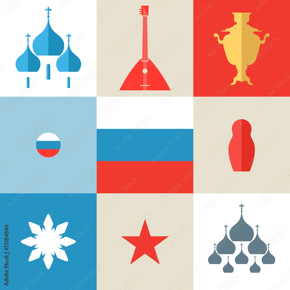 Russia. Icon set Russia. Icon set