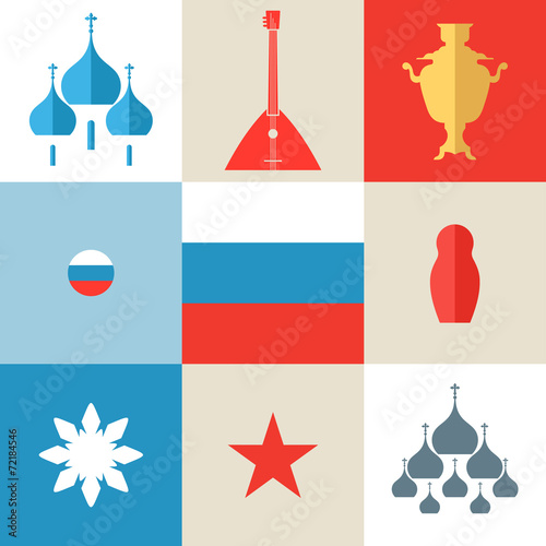 Russia. Icon set