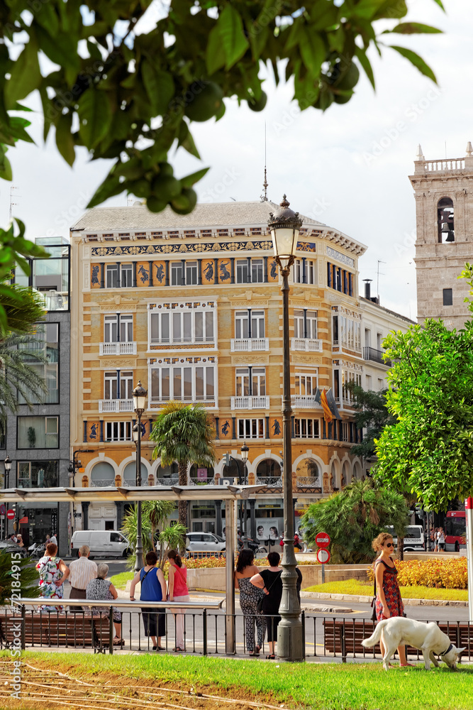Obraz premium Cityscape of Valencia. September 10, 2014 in Valencia, Spain.