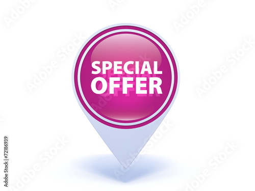 Special offer pointer icon on white background