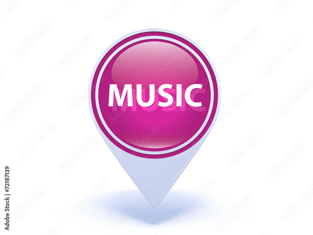 music pointer icon on white background music pointer icon on white background