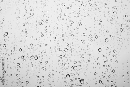 Rainy drop on the mirror - Stock Image