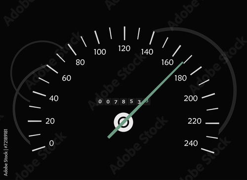 The speedometer in the dark