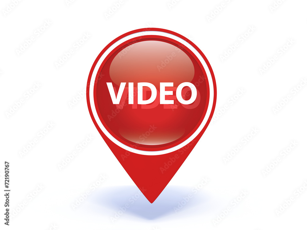 video pointer icon on white background video pointer icon on white background