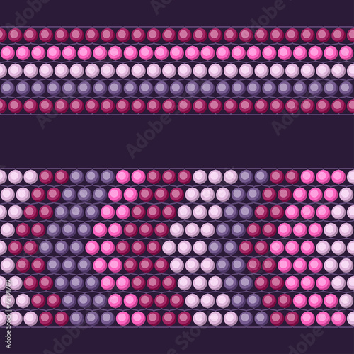 Ethnic african beads abstract color seamless pattern.