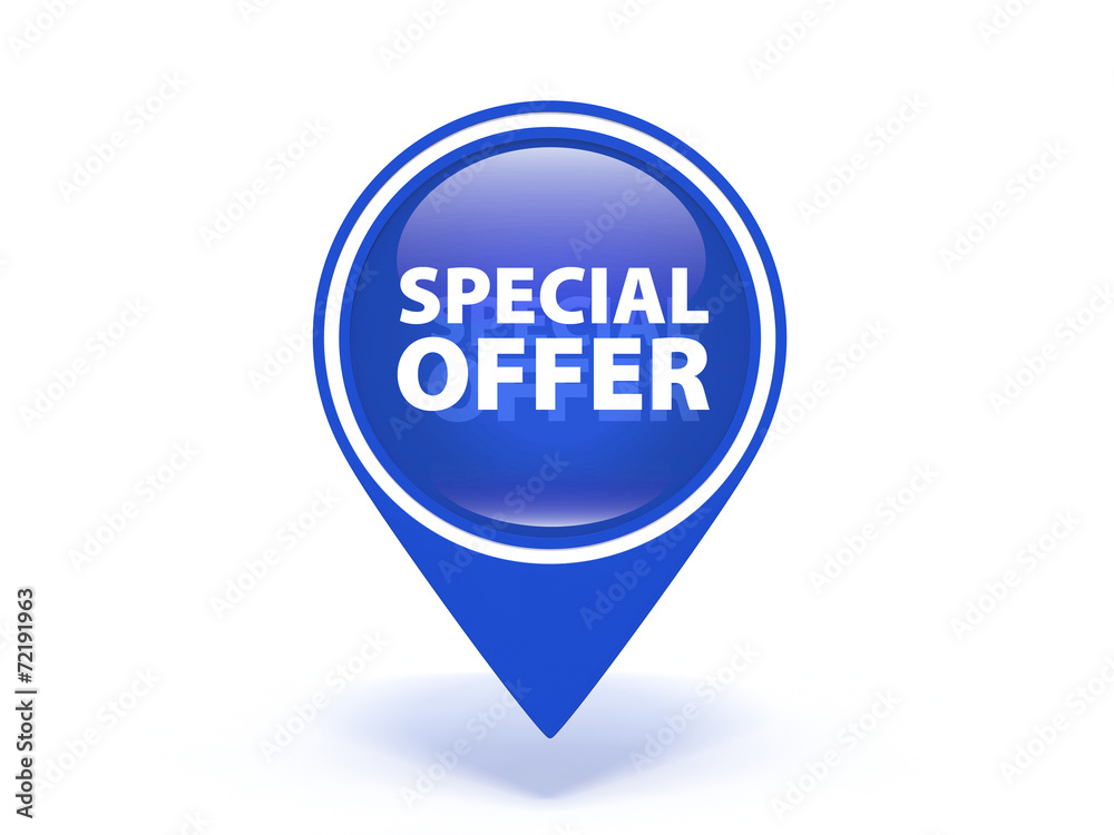 Special offer pointer icon on white background Special offer pointer icon on white background