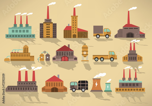 Factory icons (retro colors)