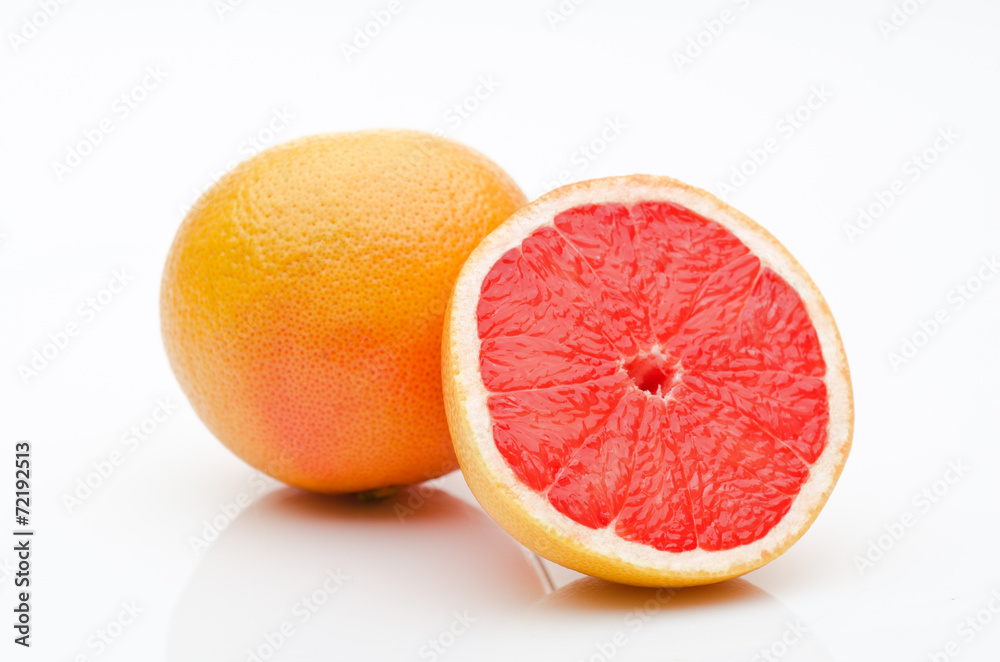 Grapefruit on white background Grapefruit on white background