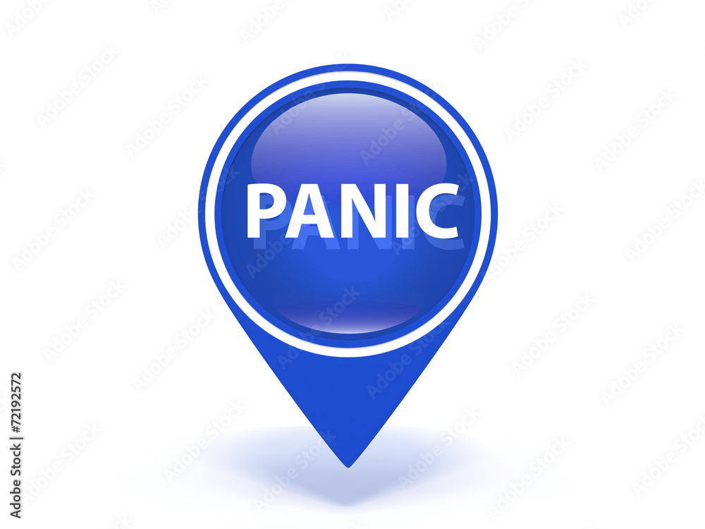 panic pointer icon on white background panic pointer icon on white background