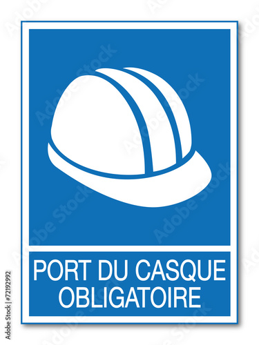 Panneau port du casque obligatoire.